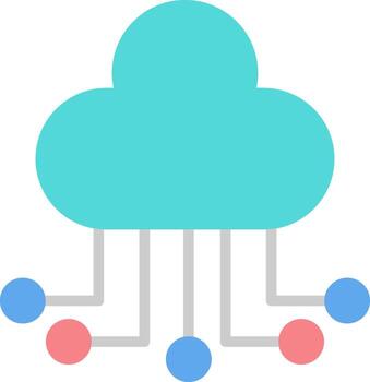 diseño de icono de vector de computación en la nube