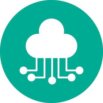 diseño de icono de vector de computación en la nube