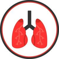 diseño de icono de vector de pulmones