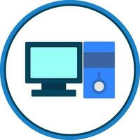 Desktop computer Vector Icon Design