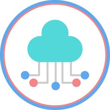 diseño de icono de vector de computación en la nube