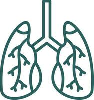 diseño de icono de vector de pulmones