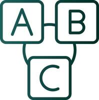 Abc block Vector Icon Design