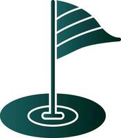 Golf flag Vector Icon Design