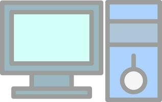 Desktop computer Vector Icon Design