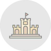 Sand castle Vector Icon Design