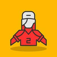 Woman player Vector Icon Design