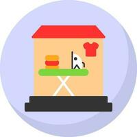 Laundry shop Vector Icon Design