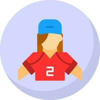 mujer jugador vector icono diseño