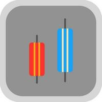 Bearish engulfing Vector Icon Design