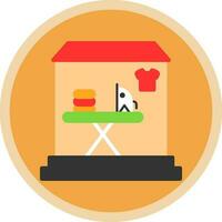 Laundry shop Vector Icon Design