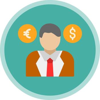 comerciante vector icono diseño