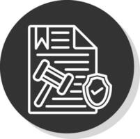 diseño de icono de vector de documento legal