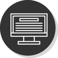 diseño de icono de vector de monitor