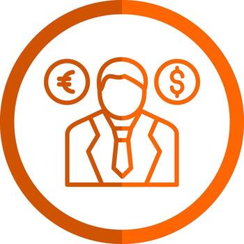 comerciante vector icono diseño