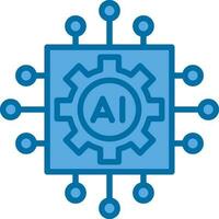 diseño de icono de vector de inteligencia artificial