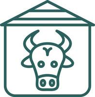 Cowshed Vector Icon Design