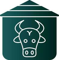 Cowshed Vector Icon Design