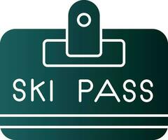 Ski pass Vector Icon Design