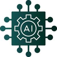 diseño de icono de vector de inteligencia artificial