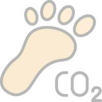 Carbon footprint Vector Icon Design