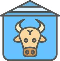 Cowshed Vector Icon Design