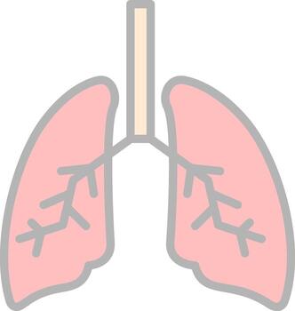 diseño de icono de vector de pulmones