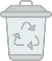 diseño de icono de vector de papelera de reciclaje