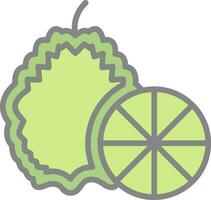 Kaffir lime Vector Icon Design