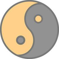 diseño de icono de vector de yin yang