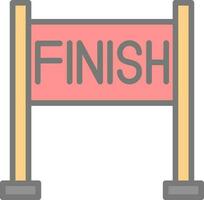 Finish line Vector Icon Design