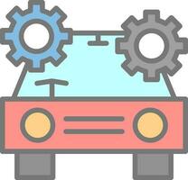 Driverless car Vector Icon Design