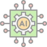 Artificial intelligence Vector Icon Design