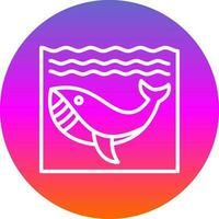 Whale in Water Vector Icon Design