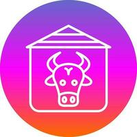 Cowshed Vector Icon Design