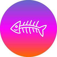 Fishbone Vector Icon Design