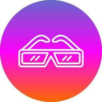 diseño de icono de vector de gafas 3d