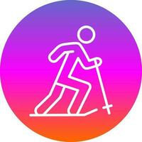 Skier Vector Icon Design