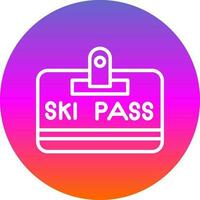 esquí pasar vector icono diseño