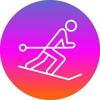 Skiing Vector Icon Design