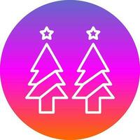 diseño de icono de vector de árbol de navidad