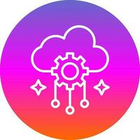 Cloud intelligence Vector Icon Design