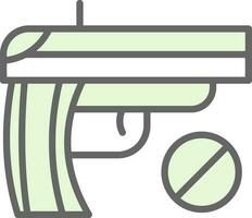 No rifle vector icono diseño