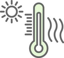 diseño de icono de vector de onda de calor