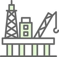 Oil platform Vector Icon Design