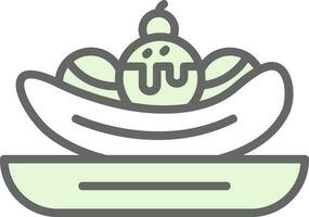 Banana split Vector Icon Design