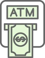 Atm machine Vector Icon Design