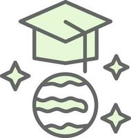 Graduation hat Vector Icon Design