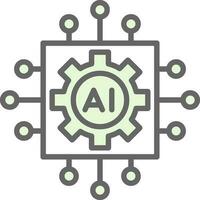 Artificial intelligence Vector Icon Design