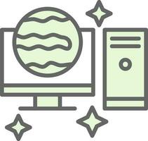 Desktop computer Vector Icon Design